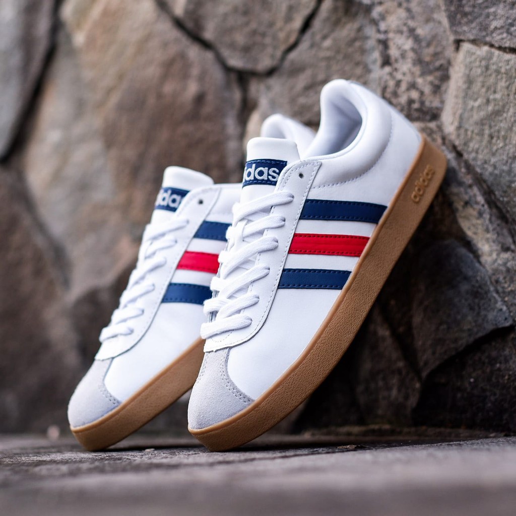 SEPATU PRIA ADIDSA NEO VL COURT WHITE FRANCE SOLE GUM ORIGINAL