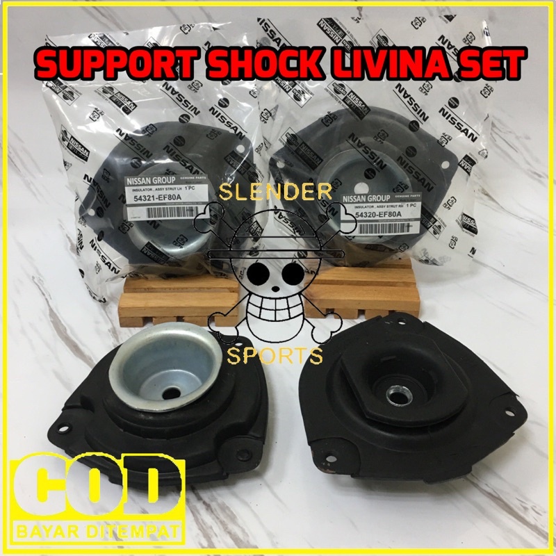 SUPPORT LIVINA RH LH - SUPPORT SHOCK BREAKER NISSAN GRAND LIVINA KARET SUPORT SHOCK DEPAN EVALIA KIRI KANAN