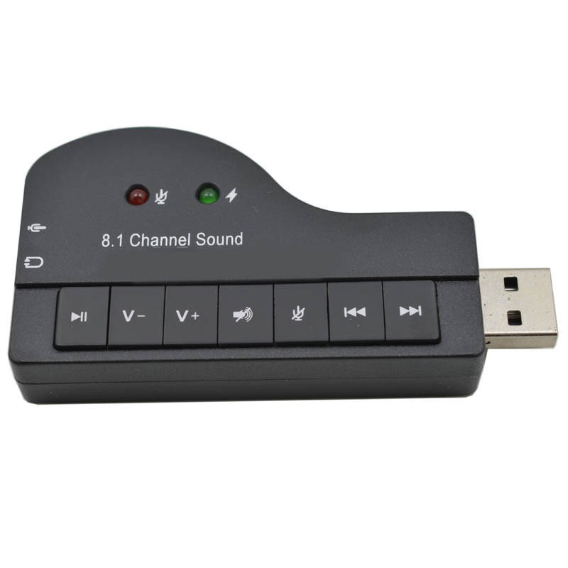 USB Sound Card Model Piano 8.1 Channel 3D Audio