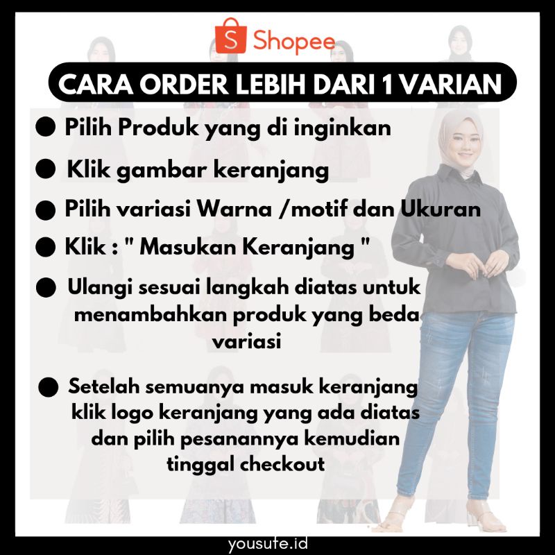 Kemeja Polos Hitam Wanita Lengan Panjang Muslimah Cocok Kantor Casual Formal Halus Bahan Toyobo