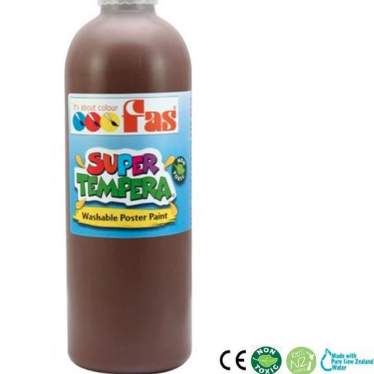 

➴ FAS - Super Tempera Washable Paint 500ml Cat Air Anak Painting - Umber ✴