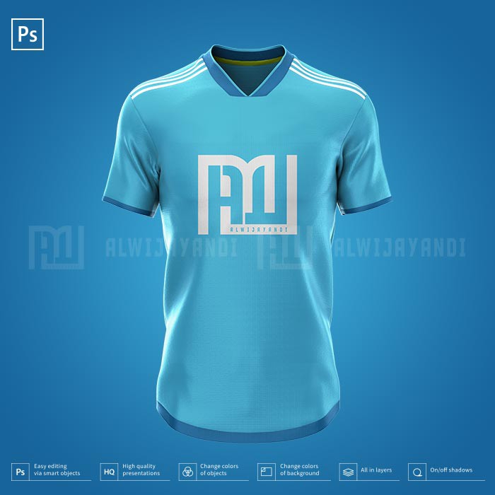 MOCKUP JERSEY BOLA/FUTSAL ADIDAS KERAH V VARIASI - RESOLUSI 6000x6000 Pixels (FRONT)