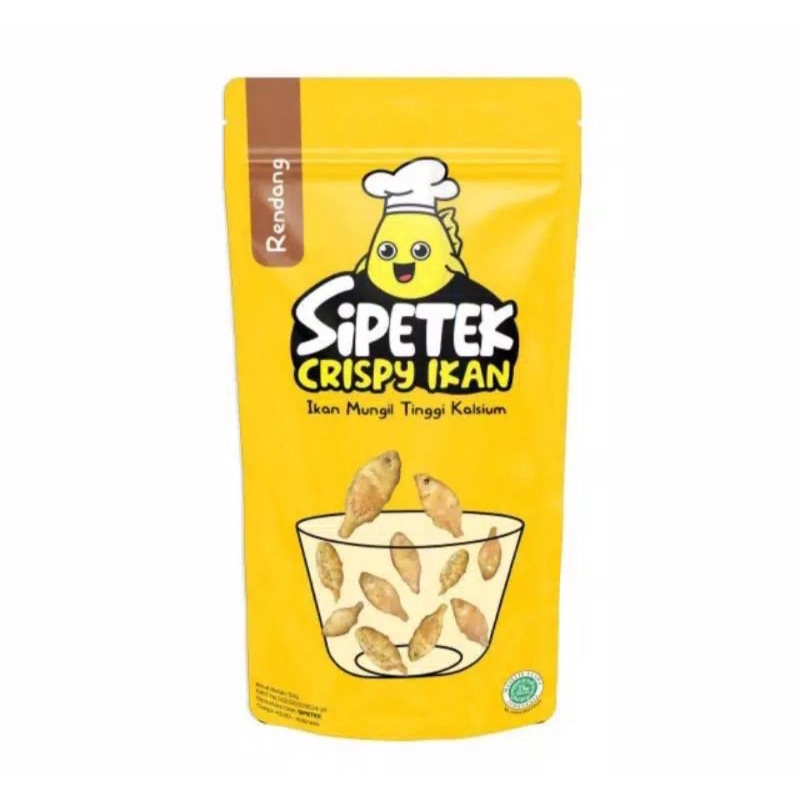 Crispy Ikan Sipetek Tinggi Kalsium 50gr / Lauk Makan Praktis Sipetek 30gr-Rendang