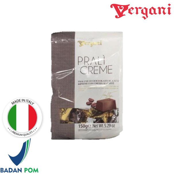 

Vergani Prali Creme Al Cafe / Cokelat Italy isi Krim Kopi 150gr