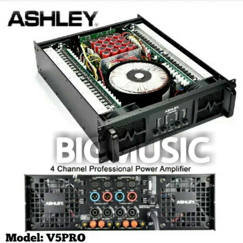 Power Ashley V5PRO Original Amplifier Ashley V 5 PRO - 4 Channel
