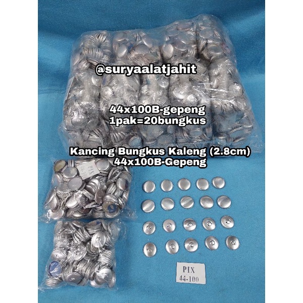 Kancing Kaleng 44x100B/2.8cm Gepeng =rp.60.000/1bks