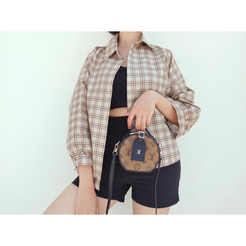 RD FASHION KEMEJA GUILEN OVERSIZE SHIRT BAHAN KATUN KOTAK YANDETH FIT L-Kotak vintage COKSU