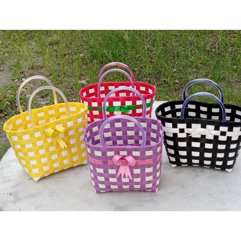 tas anyaman mini pita, tas souvenir, tas hampers, tas wanita