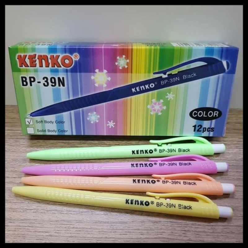 Hot item Pulpen kenko / pena kenko Bp-39N 0,5 mm isi 12 pcs