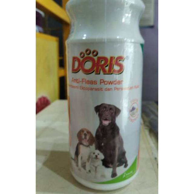 Bedak kutu n medicated doris for dog n cat 100ml