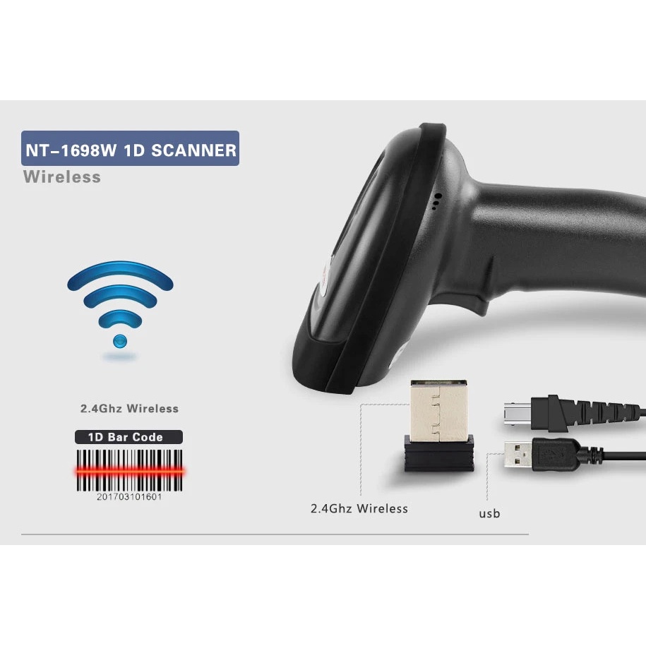 Scanner Barcode Netum NT-1698W Wireless