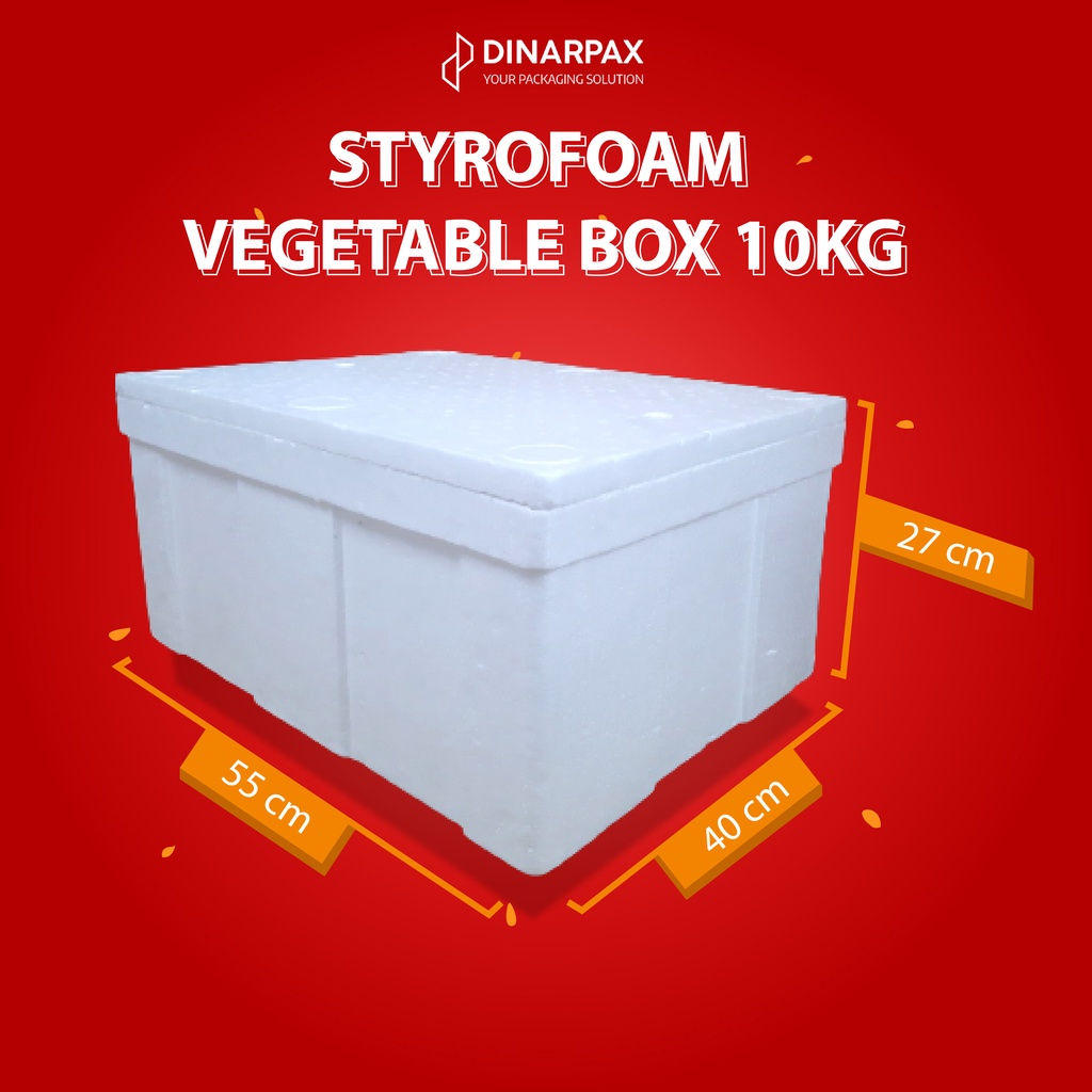 Styrofoam Vegetable Box 10 Kg / DinarBox / Box buah / Box Sayur / 10kg / Sterofoam /Sentul