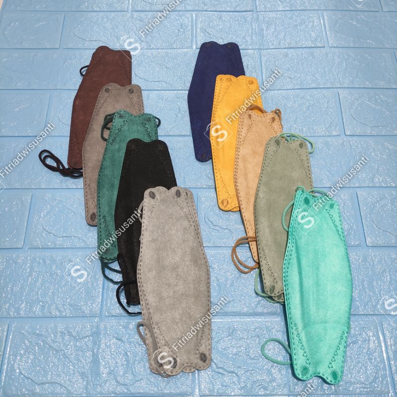 KF94 MIX WARNA COWOK CEWEK CAREION KF94 Masker Rainbow 4 Ply isi 20 Pcs 10 Warna NON BOX