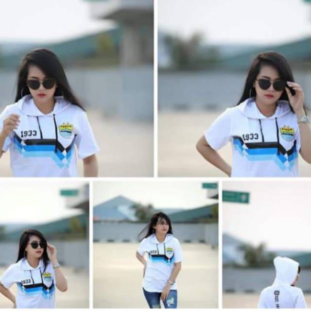 Kaos hoodie persib putih pria wanita #0203