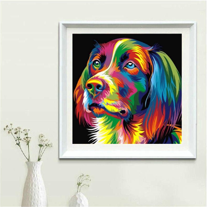 Diy Lukisan Diamond 5d Dengan Gambar Kartun Anjing Untuk Hiasan