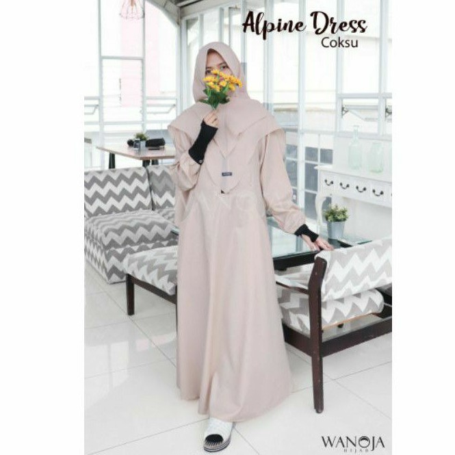 Alpine Dress - Wanoja Hijab - Gamis Polos Katun Toyobo Silk - S, M