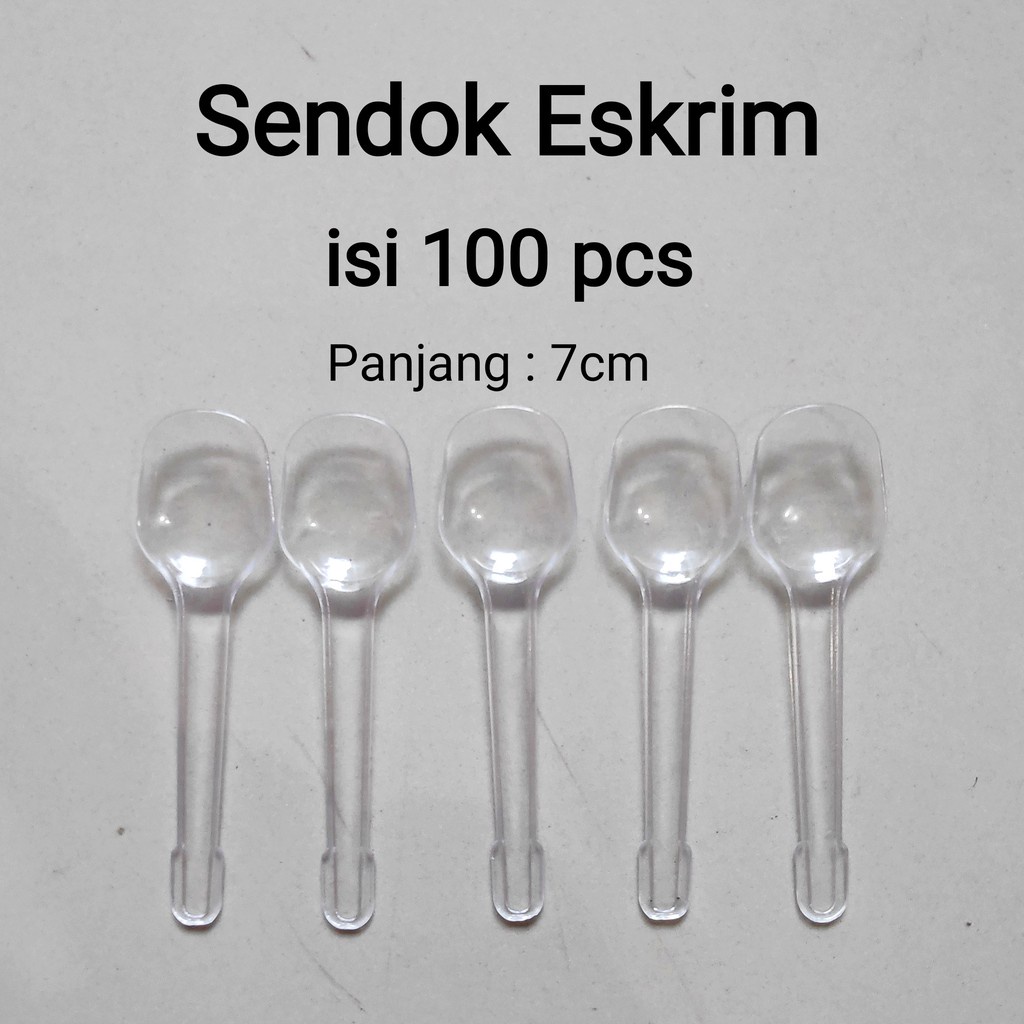 Sendok Eskrim kecil Bening Sendok Plastik