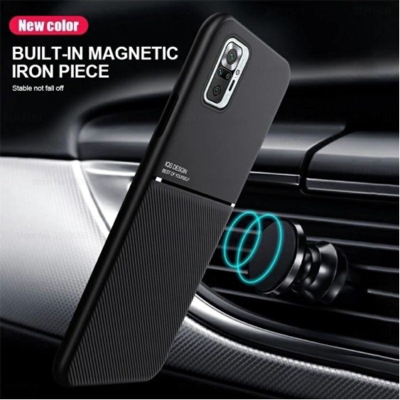 Case Xiaomi Redmi Note 10 Pro Casing IQS Carbon Fiber Mate With Magnet Premium Design