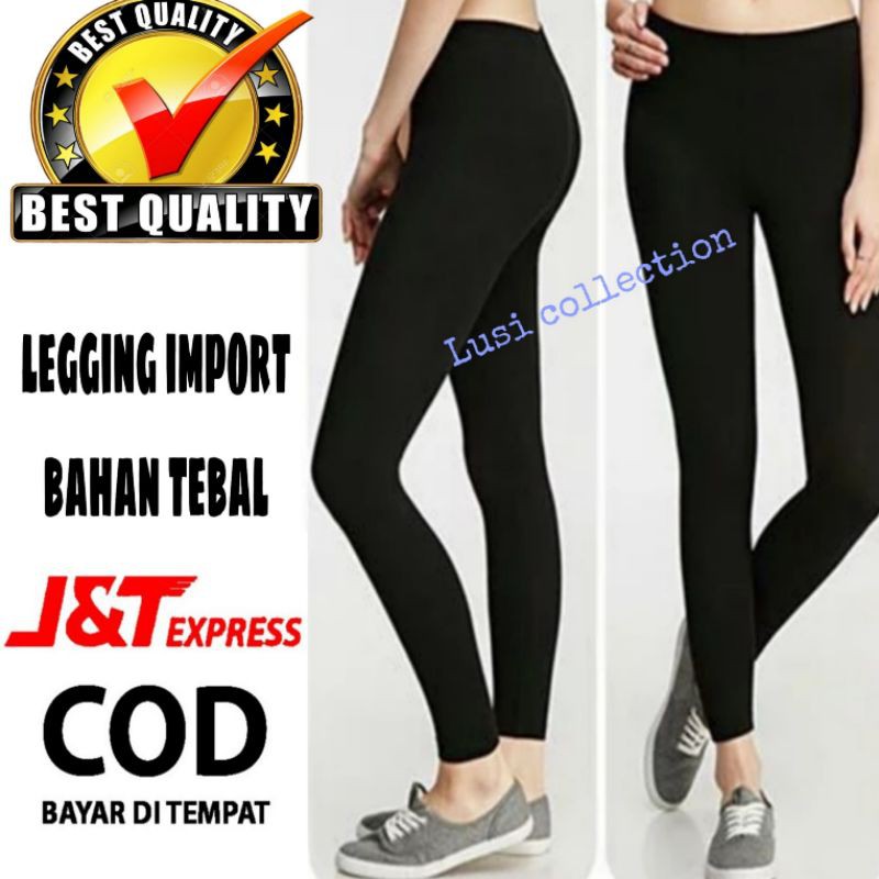 LEGGING SUPER TEBAL (PREMIUM) IMPORT  Panjang &amp; Pendek Ukuran All Size