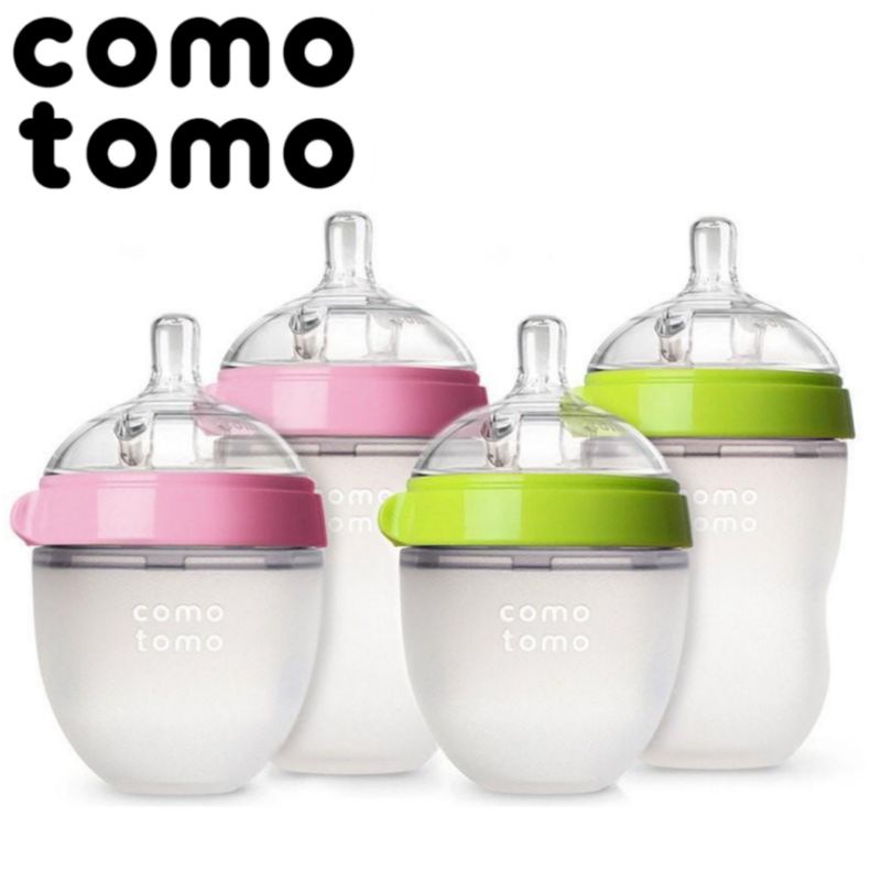 Comotomo Botol Susu Bayi Pink Green 150ml 250ml Single Pack