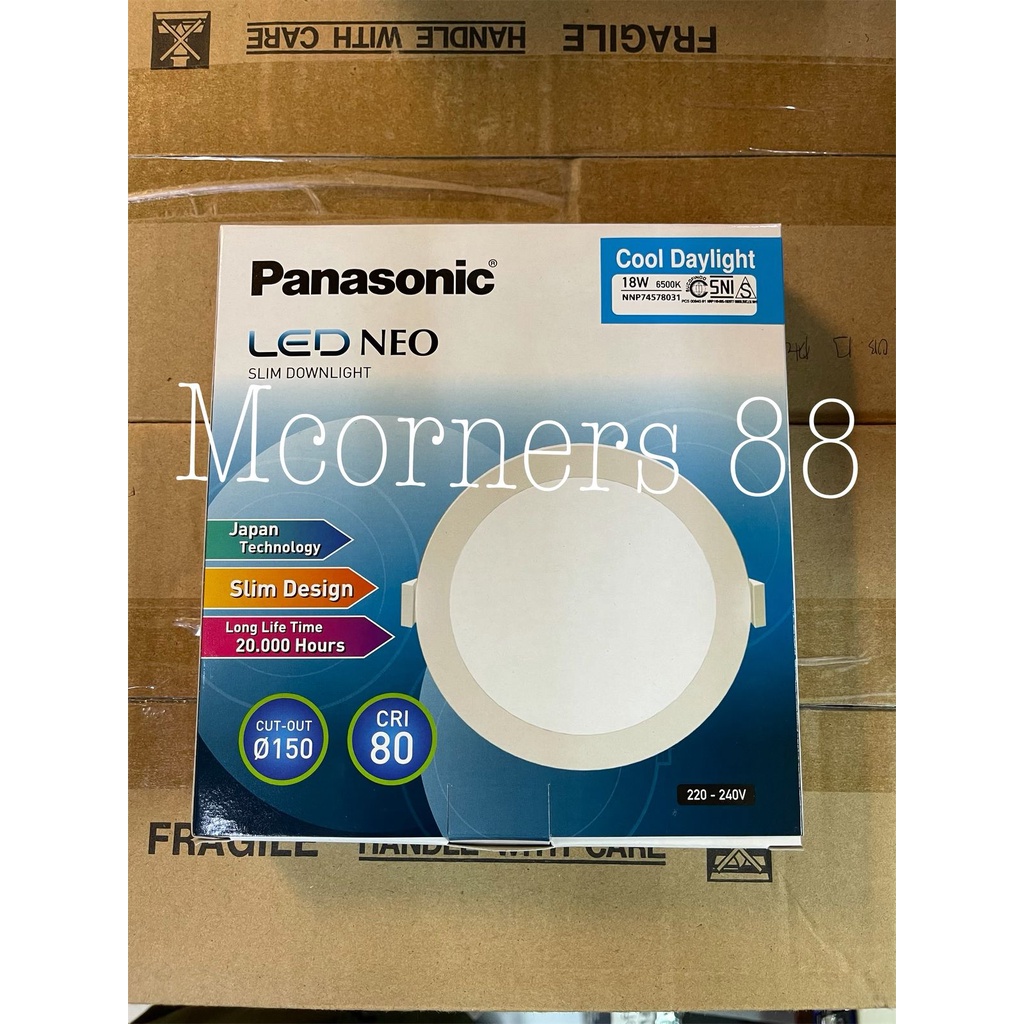 Panasonic Downlight LED NEO SLIM INBOW 18 Watt Bulat Putih / Kuning / Natural