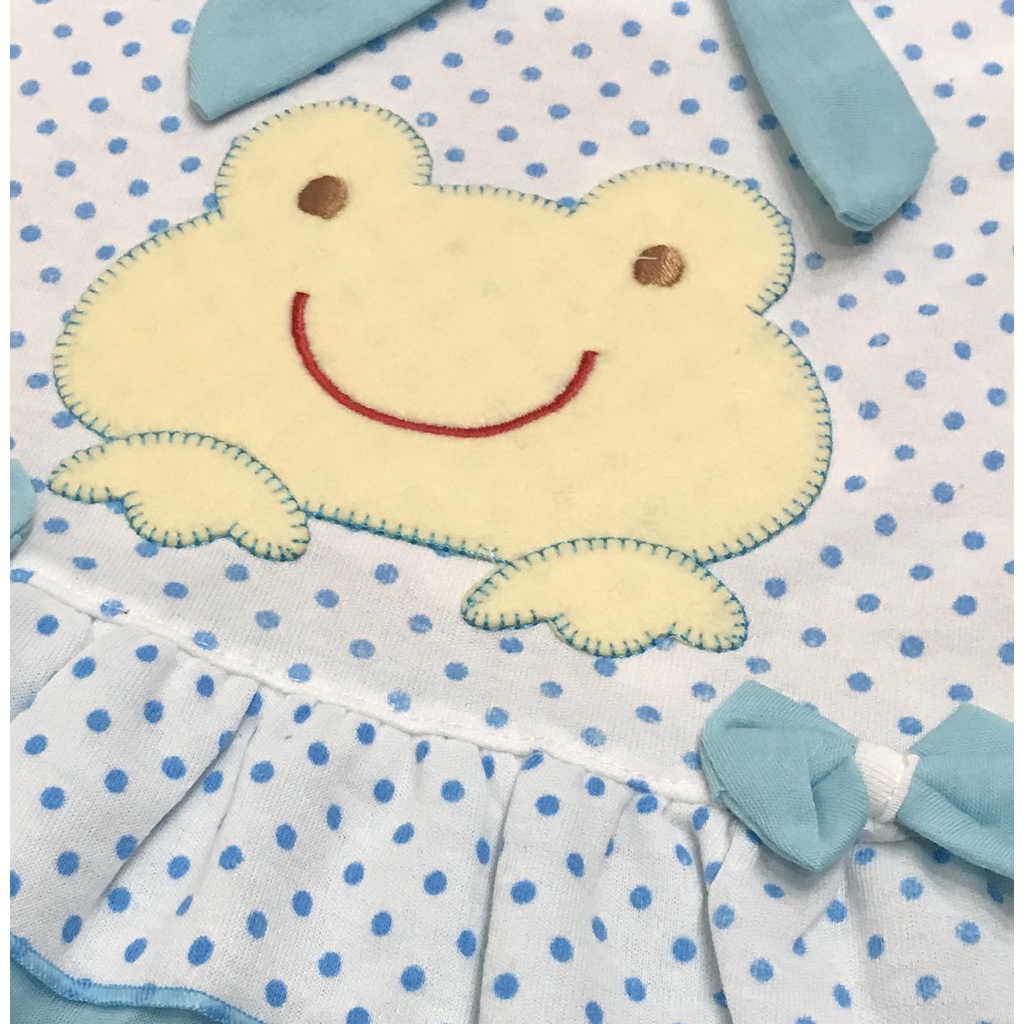 BAYIe - Baju bayi Perempuan Dress motif KEROPY PLANET KIDS usia 0-12 bulan / Pakaian anak Cewek