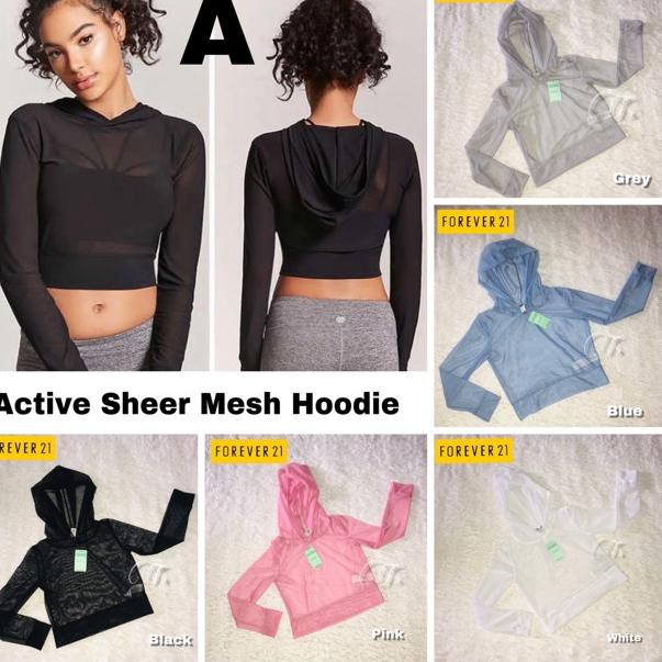 forever 21 mesh hoodie