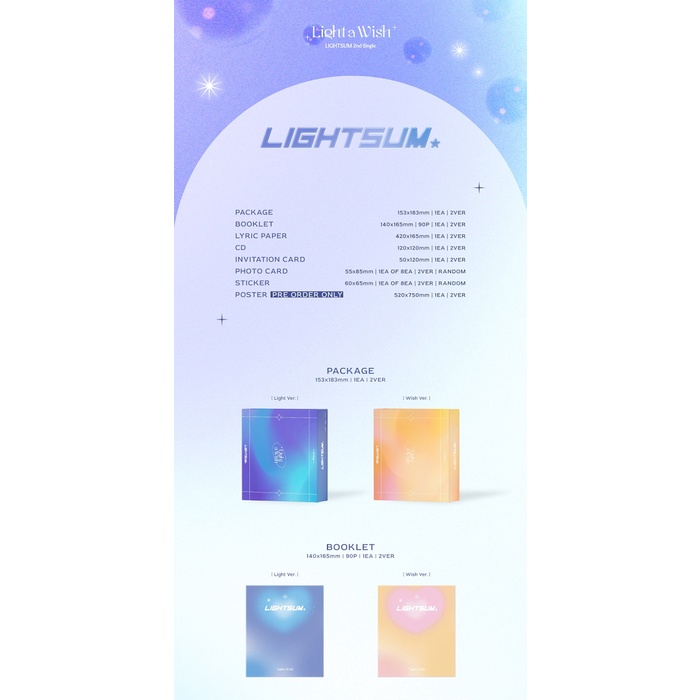 LIGHTSUM - 2nd Single Album Light a Wish