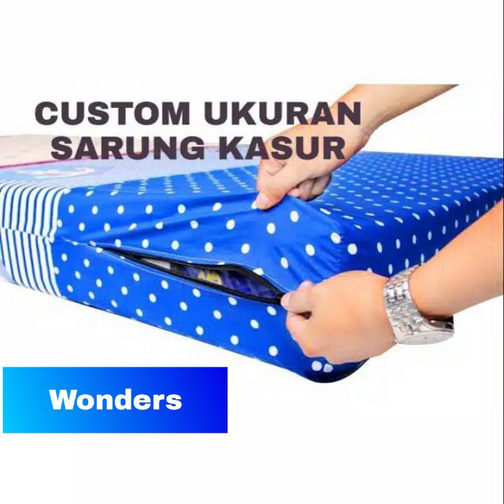 custom sarung kasur resleting uk 70x200x5 s/d 200x200x20