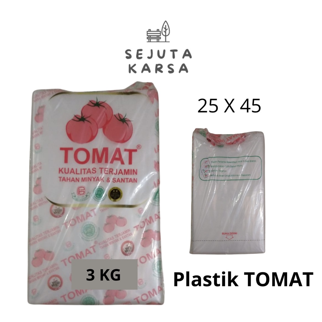 Plastik Makanan Merk Tomat | Ukuran 25x 45 cm | 3 kg | Murah