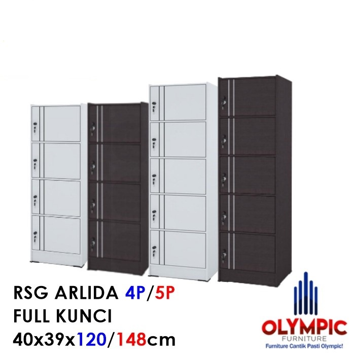 Olympic RSG Arlida Rak Lemari Susun 5 Multifungsi Kantor Kayu Loker Locker
