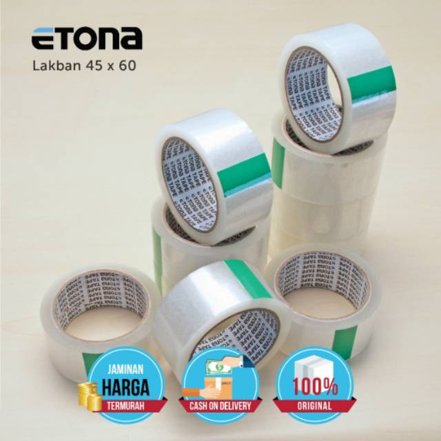LAKBAN ETONA CP 2 INCH 80 YARD 45 MICRON. FREE GIFTS