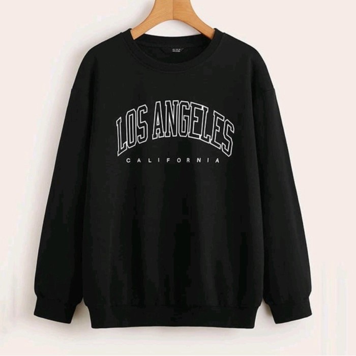 Sweater Pria Wanita Oversize/Sweater Wanita Korea Losangeles M-Xxl - Mocca, M Promo