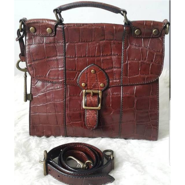 Fossil VRV Flap Croco