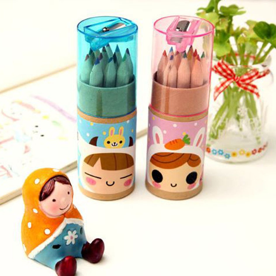 OILA pensil warna motif kartun anak kecil cute girl pencil color (4G5) spe042