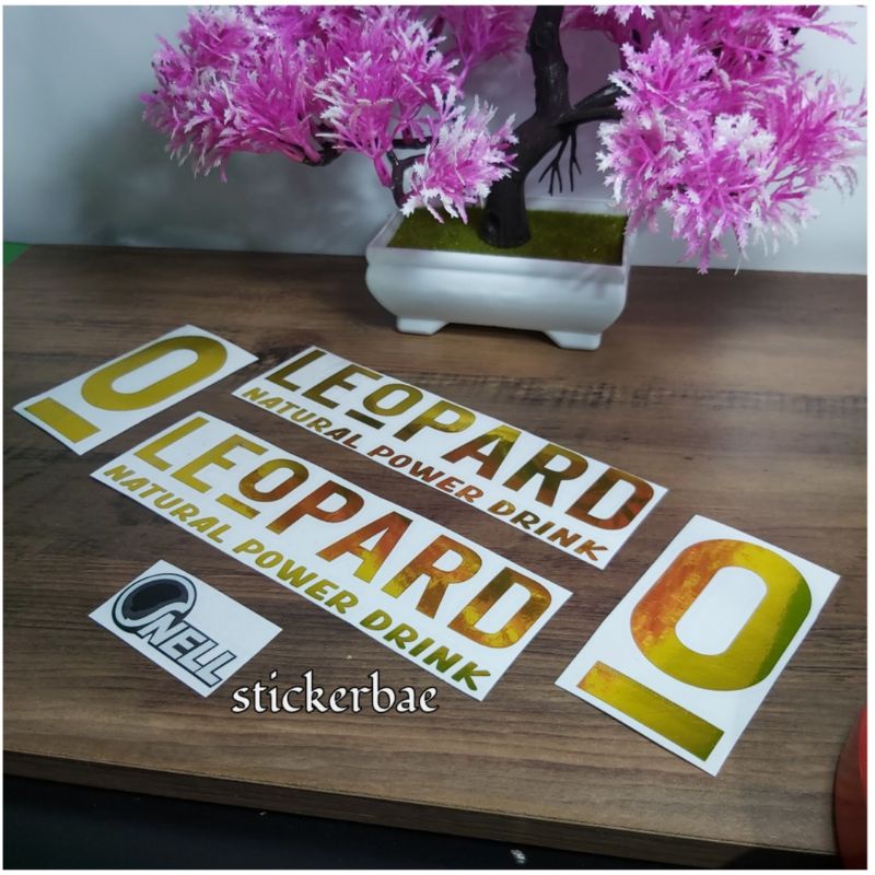 set lengkap sticker leopard stiker ala ala helm full face dan half face polos