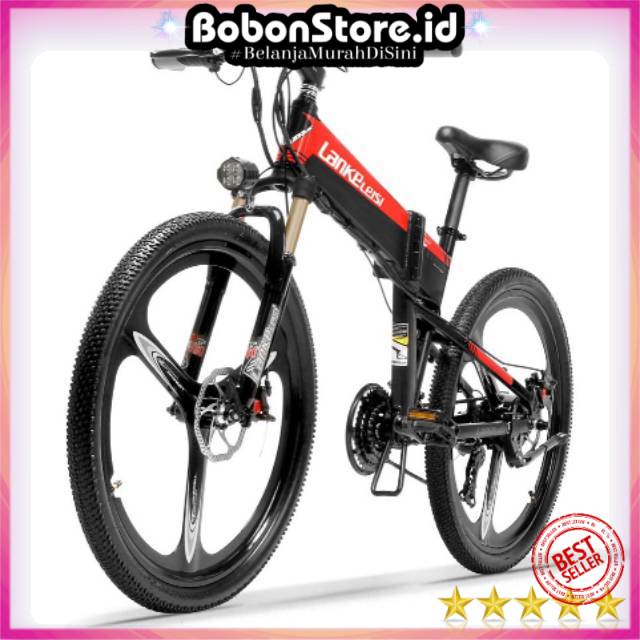 Lankeleisi Sepeda Elektrik MTB Lipat Smart Moped Elite Version 48V 10.4AH - XT 600