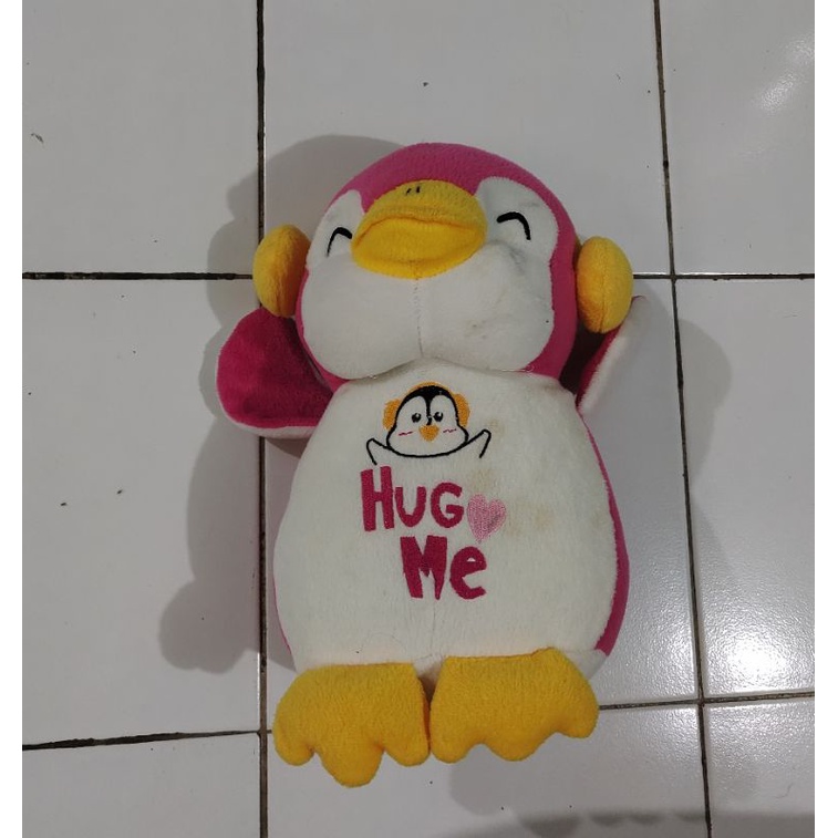 boneka pinguin preloved serba pink pinguin koleksi