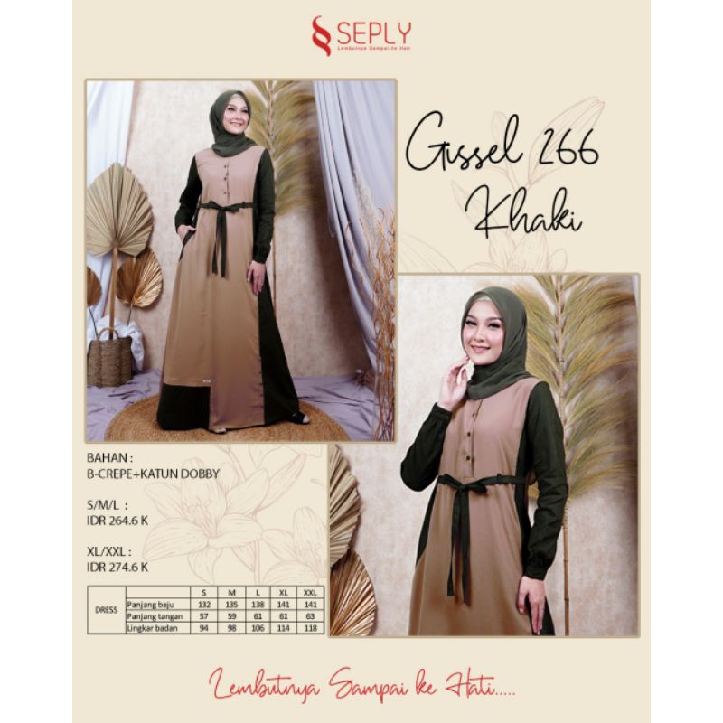 SEPLY GISSEL 266 KHAKI, HITAM, BLUE HAZE