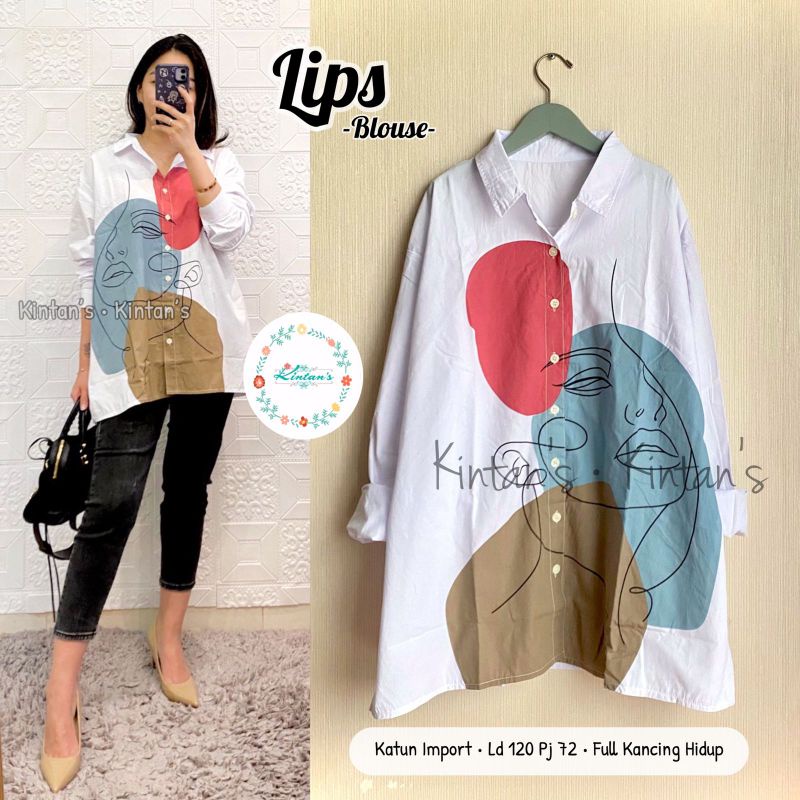 LIPS BLOUSE BY KINTAN'S ( BLOUSE MUSLIMAH) Blouse katun halus rekomended