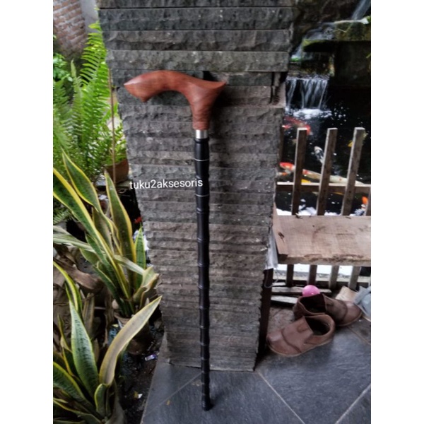 TONGKAT JALAN KAYU GALIH KELOR KOMBINASI KAYU NAGASARI