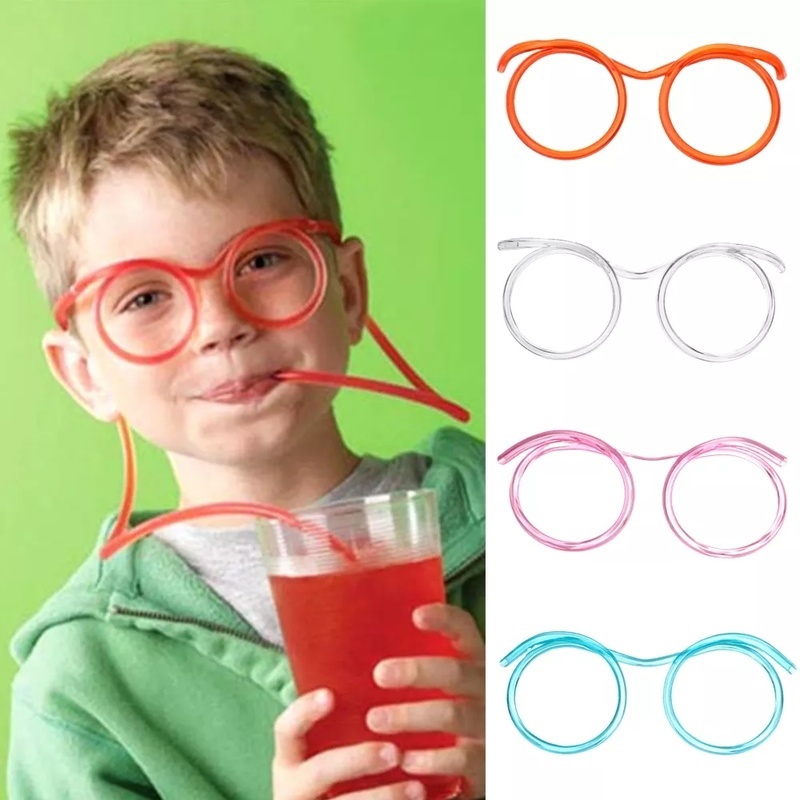 Sedotan Minum Flexible Bahan PVC 7 Warna Untuk Pesta Ulang Tahun Anak