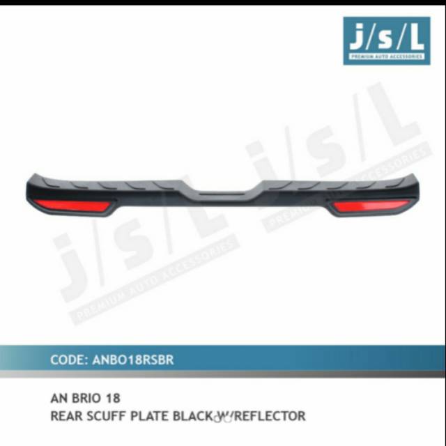 Sillplate belakang hitam reflektor all new Brio 2018-2019 jsl