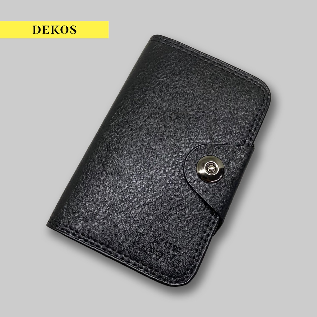 Dompet Kulit Pria Dekos - Lipat Dompet Kulit Men Fashion Leather Wallet