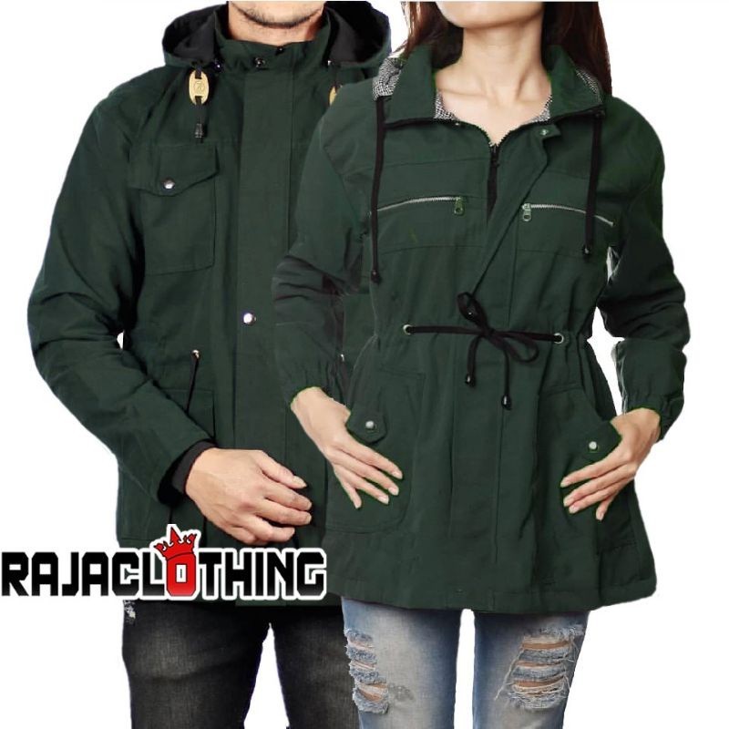 JAKET PARKA POLOS PRIA WANITA - JAKET COUPLE PARKA - JAKET PARKA PASANGAN ( HARGA SEPASANG )