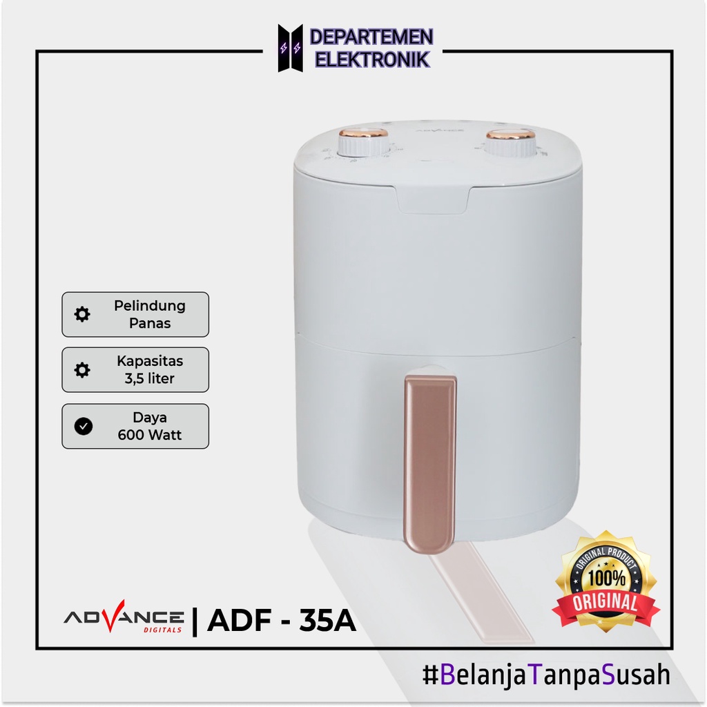 Advance Air Fryer ADF 35 A Penggorengan Tanpa Minyak 3,5 Lt ADF 35 A