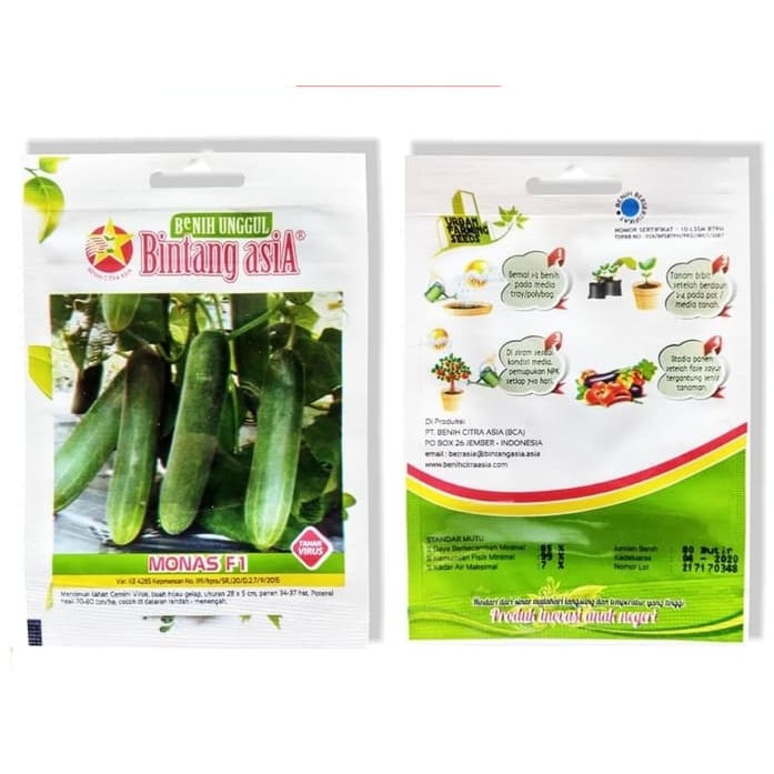 Jual Benih Monas F Buah Mentimun Lalap Mini Pack Biji Shopee Indonesia