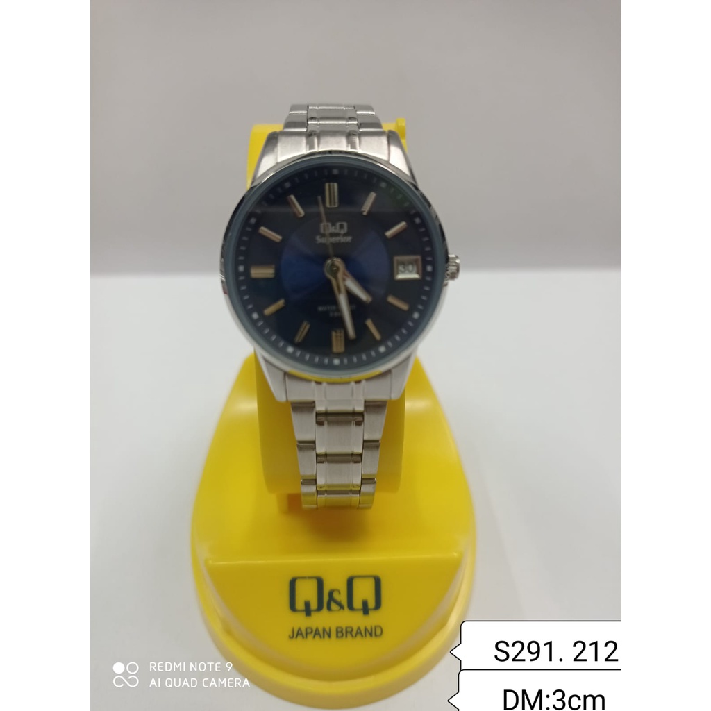 Jam Tangan Wanita Casual Business Rantai Stainless Steel Tanggal Analog Original Q&amp;Q QnQ QQ S291 S291J Series