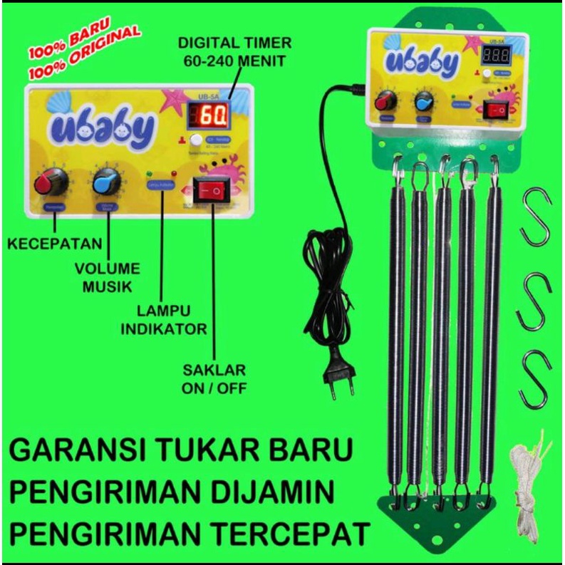AYUNAN LISTRIK TERBARU AYUNAN LISTRIK BAYI OTOMATIS UBABY WJ GT BABY