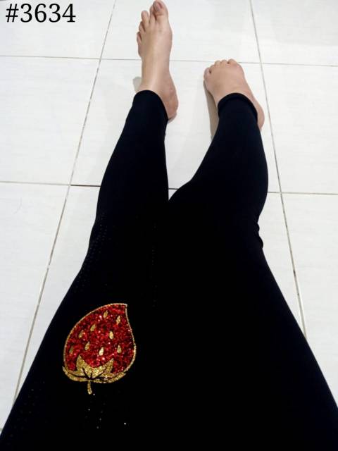 Elfashion Premium Legging Mote Motif Warna